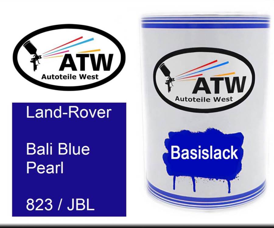 Land-Rover, Bali Blue Pearl, 823 / JBL: 500ml Lackdose, von ATW Autoteile West.